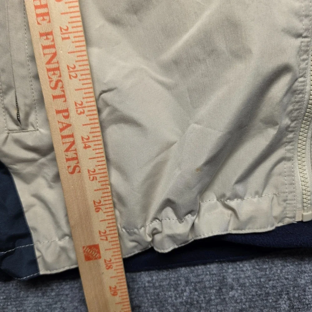 Vintage Alaska Reversible Jacket Full Zip Fleece Lined Nylon Windbreaker Beige N